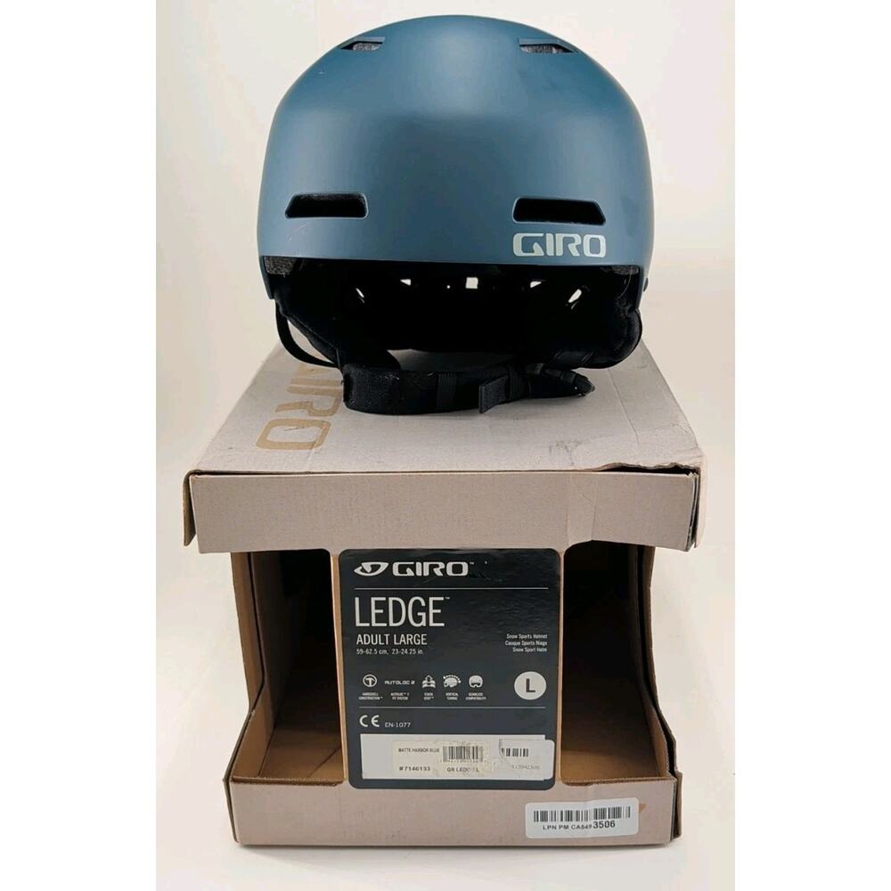 Giro Ledge Snow Helmet Adult Large 59-62.5cm Matte Harbor Blue Ski Snowboard NEW